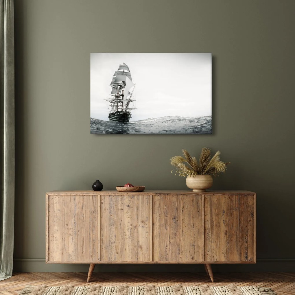 Obraz - Loď plávajúca po oceáne (90x60 cm)