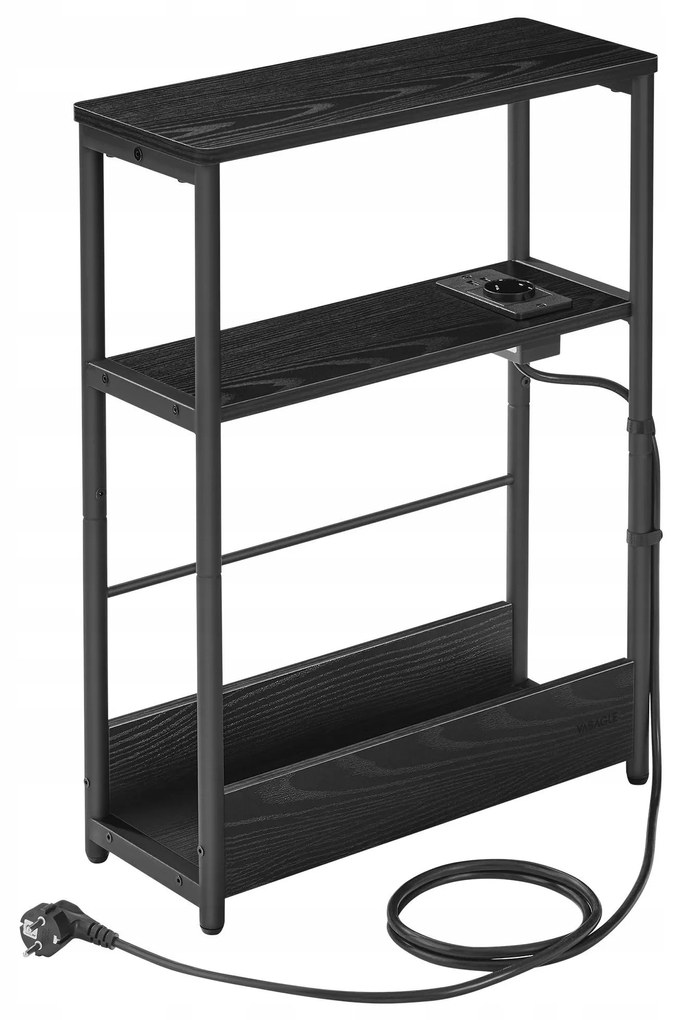 Odkladací stolík s USB Vasagle Blend čierny