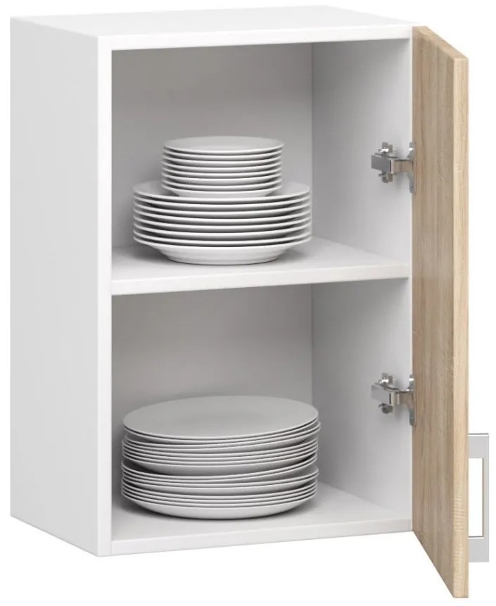 Kuchynská závesná skrinka Š 40 cm D1 Artus biela/sonoma