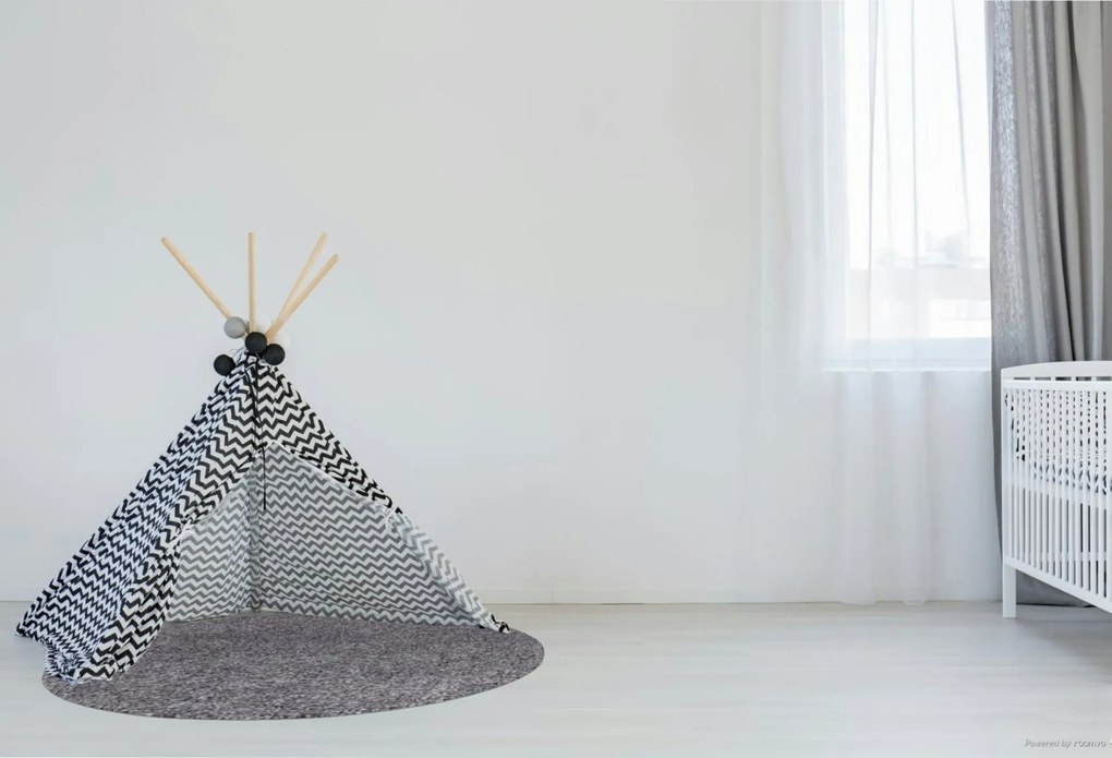 Ayyildiz, Kusový koberec Life Shaggy 1500 light grey kruh, 120x120 (priemer) kruh, šedá, obývacia izba