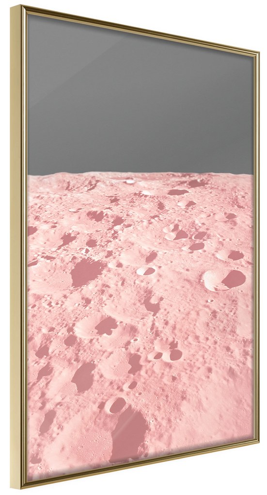 Artgeist Plagát - Pink Moon [Poster] Veľkosť: 20x30, Verzia: Čierny rám s passe-partout