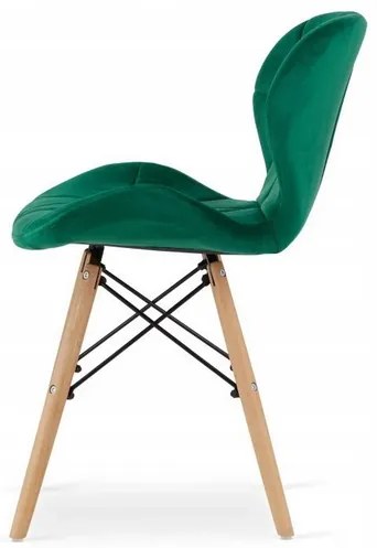 Jedálenská zostava TODI 60cm okrúhly stolový set biely + 2 stoličky LAGO zelené