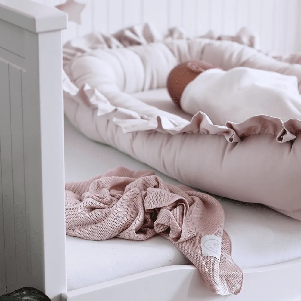 Bambusová zavinovačka púdrovo ružová 85x85cm