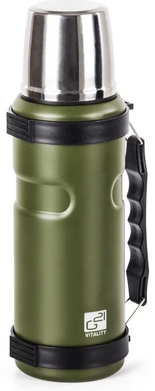 Termofľaša G21 na pitie, 1000 ml, zelená s rukoväťou 60022404