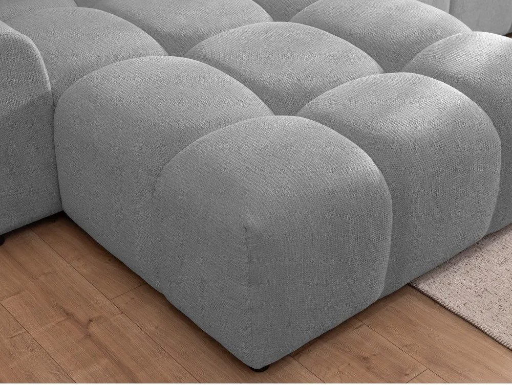 Sivá rohová pohovka (ľavý roh/s leňoškou) Albane – Ropez