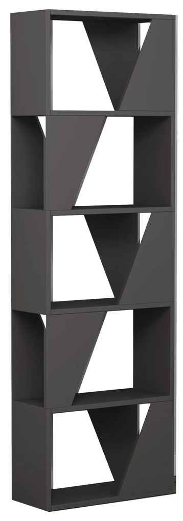 Moderní knihovna Houseland FRAME antracit