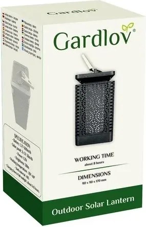 Vodotesná solárna lampa Gardlov