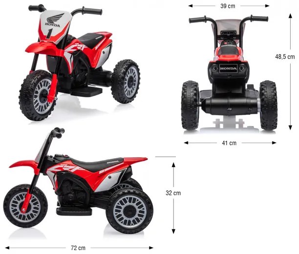 Elektrická motorka HONDA CRF 450R červená
