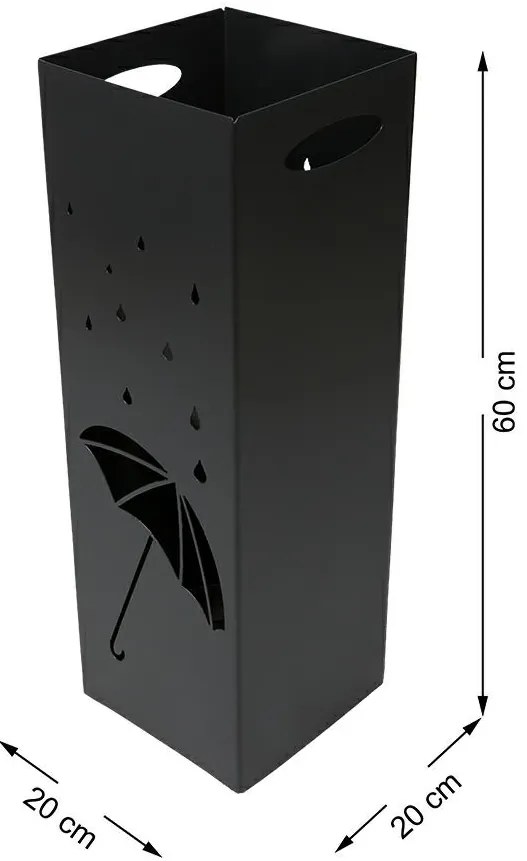 Kovový stojan na dáždniky Rain, 60x20 cm