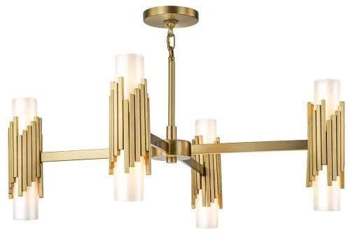 Elstead MARVELE8-AB-OPAL - Luster na tyči MARVELE 8xE14/40W/230V zlatý