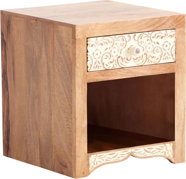 Luxusný nočný stolík z masívu Dalhala Mango 40cm