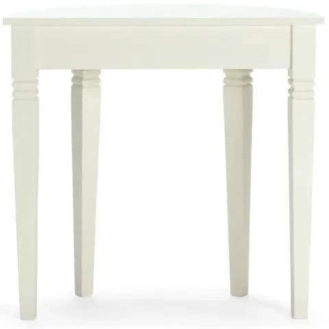 furniture-nabytek.cz - Masívny toaletný stolík Catana v bielej farbe, borovica, lakovaný – guľatý