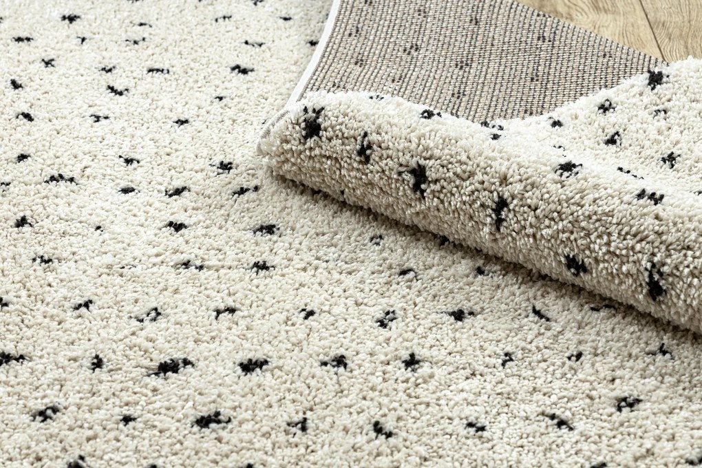 Koberec BERBER SYLA B752, krémový, bodky - strapce