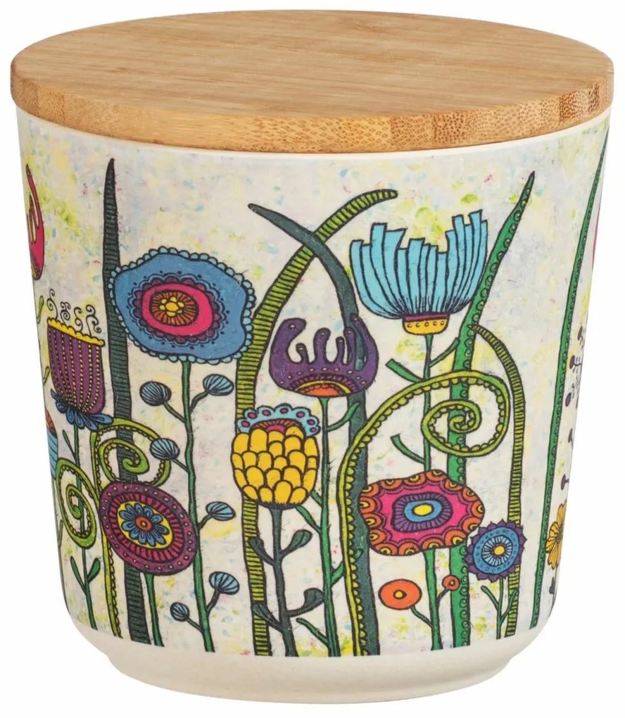 Wenko Dóza s bambusovým viečkom Flowers, 500 ml, S