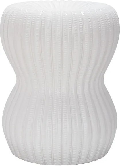 Biely porcelánový stolík vhodný do exteriéru Safavieh Majorca, ø 40 cm