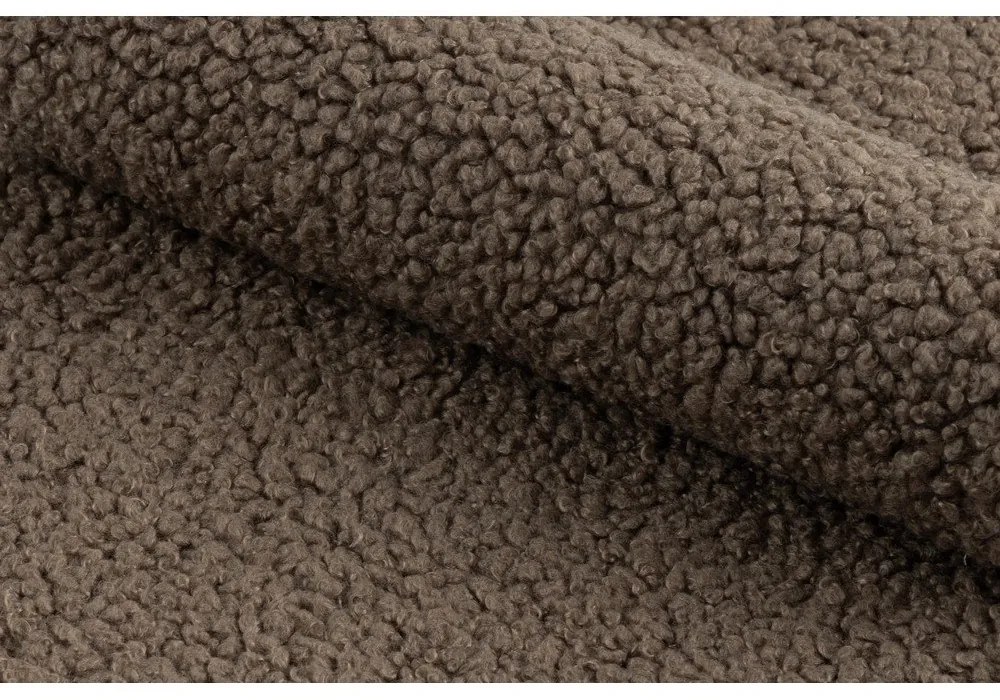 Hnedé kreslo z textílie buklé Elmont – Actona