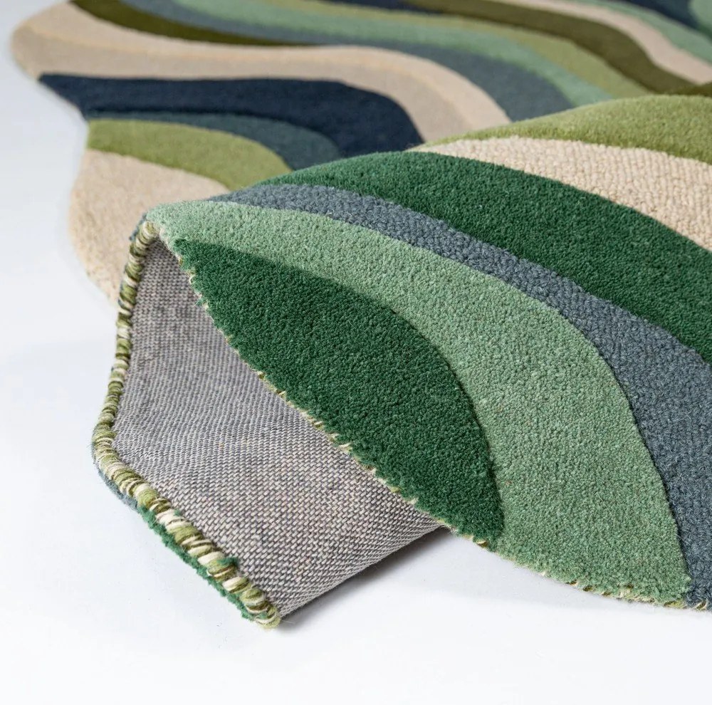 Zelený ručne tkaný vlnený koberec 160x230 cm Envy Wool – Flair Rugs