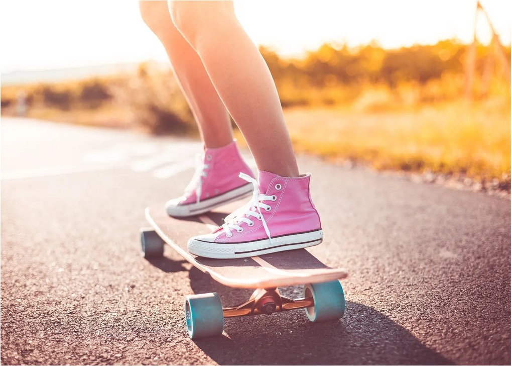 Sklenený obraz skateboardu (70x50 cm)