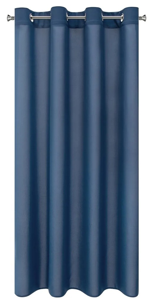 KRÁTKY ZÁVES NA KRÚŽKOCH RITA 140X175 CM TMAVOMODRÁ