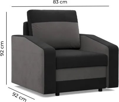 Kreslo ORION čierne / červené