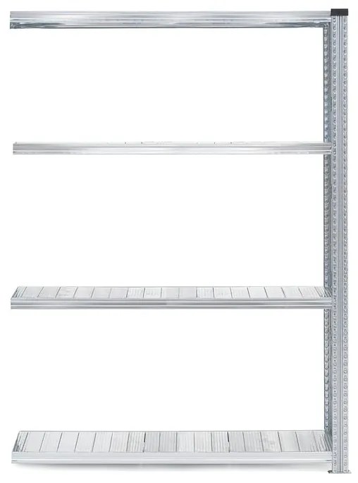 Policový kovový regál TRANSFORM, prídavná sekcia, 1972x1200x800 mm