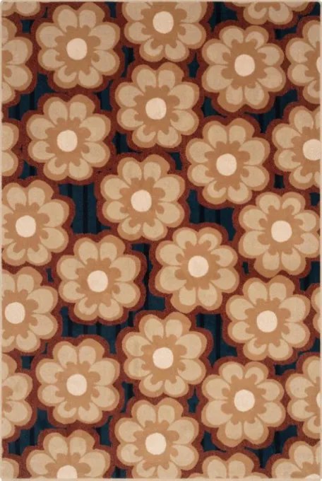 Koberec Agnella Isfahan Dahlias medený
