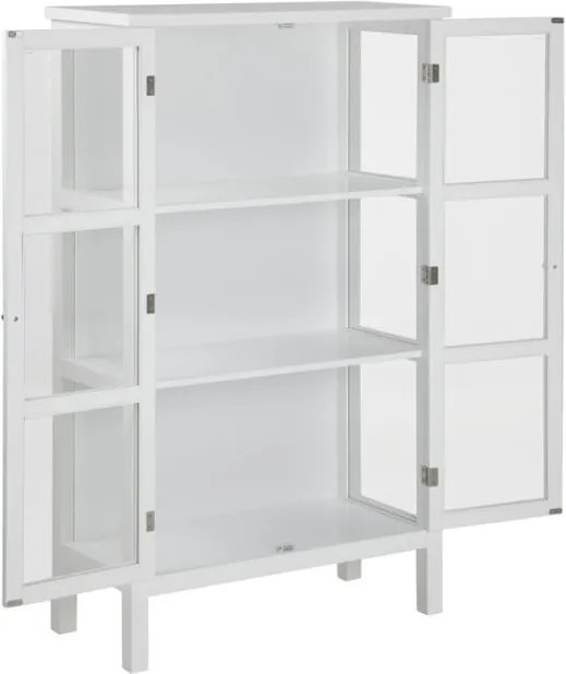 Biela dvojdverová vitrína Actona Eton, výška 136 cm