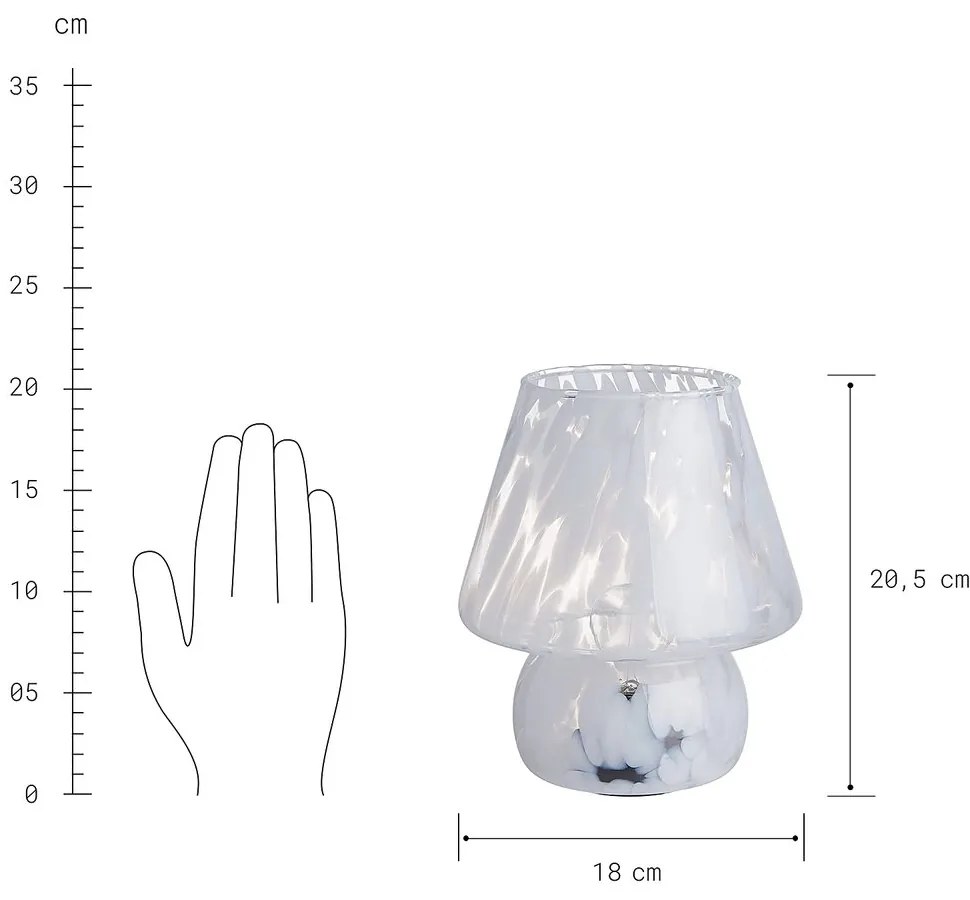 MISS MARBLE LED Lampa 21 cm - biela
