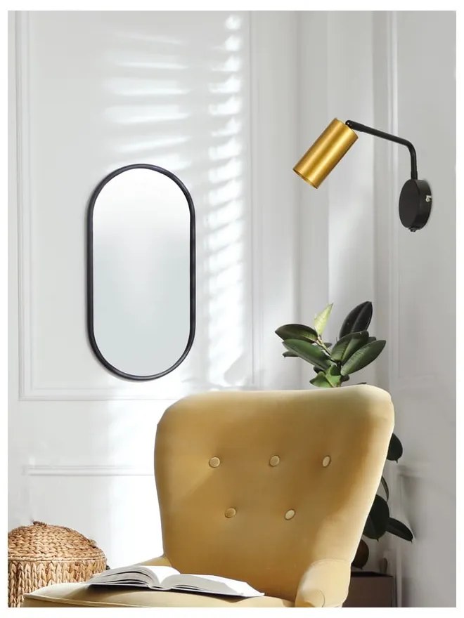 Kovové nástenné svietidlo v čierno-zlatej farbe Tina - Candellux Lighting