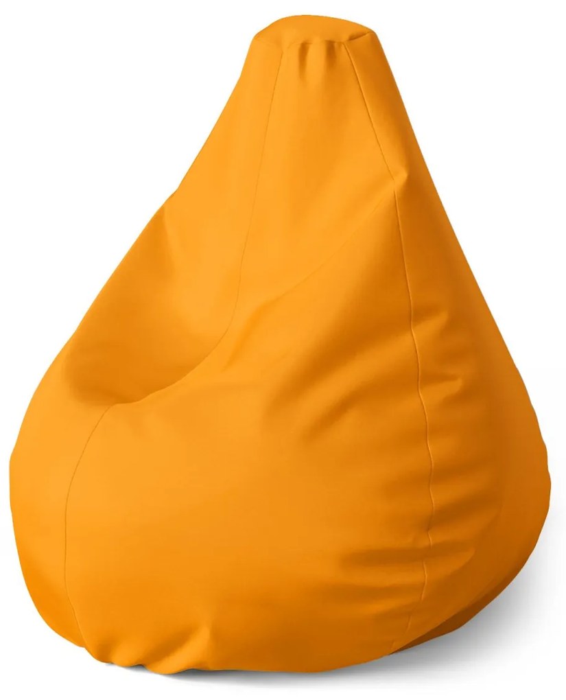 Sablio Sedací vak Pear Neónová oranžová - 140 x 100 x 25 cm