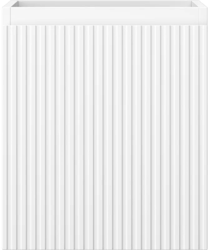 Mexen Rivel, kúpeľňová skrinka 40 cm, 1 zásuvka, drážkovaná, biela matná, 91A20-04047-1-BF01
