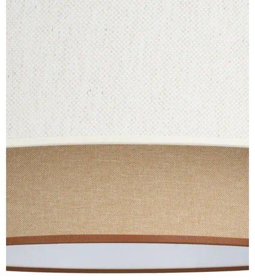Prisadený luster NATIA 1xE27/60W/230V, priemer 45 cm, biela/hnedá