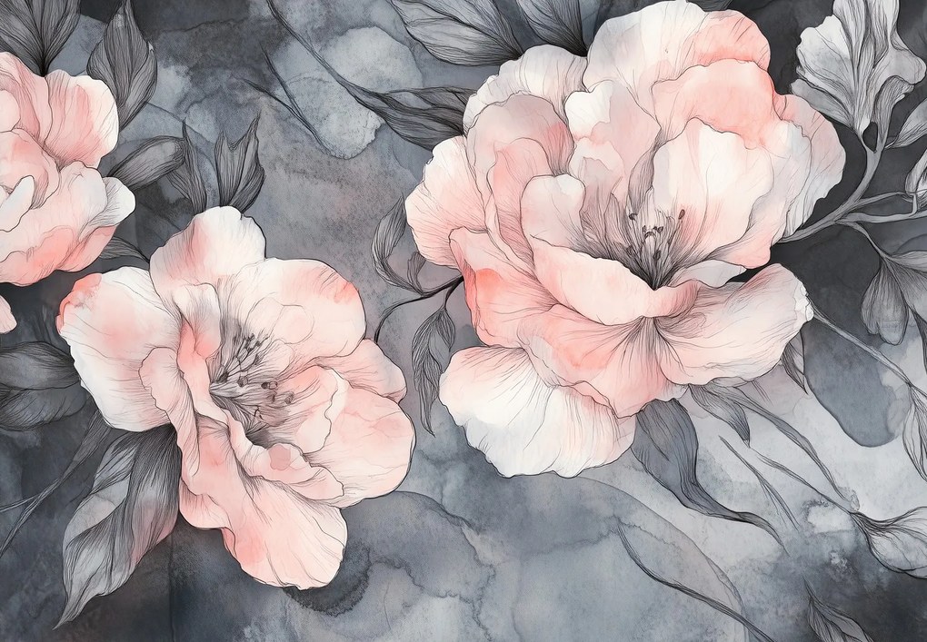 Fototapeta - Skica kvetín (147x102 cm)