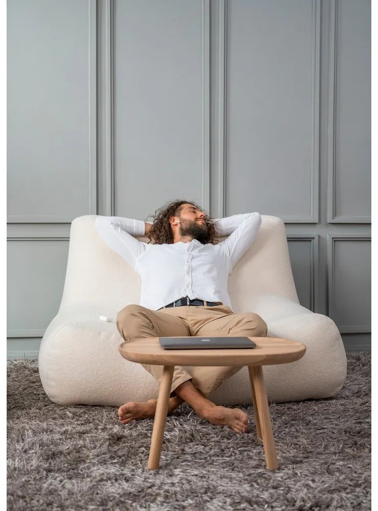 Sivobéžový sedací vak Sofa Tube – SLOWDOWN