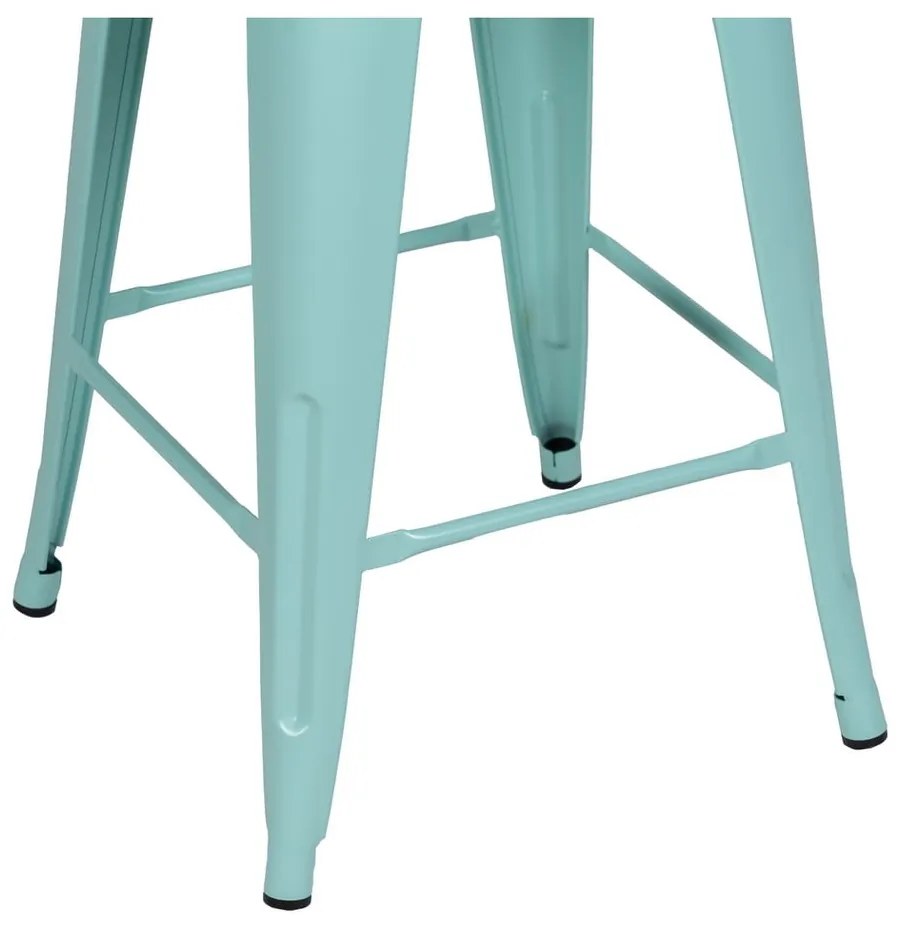 Tyrkysovomodré kovové barové stoličky v súprave 2 ks (výška sedadla 61 cm) – Ixia