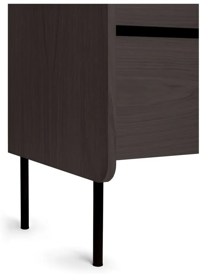 Čierna vysoká komoda v dekore duba 80x82 cm Wrap – Bonami Selection