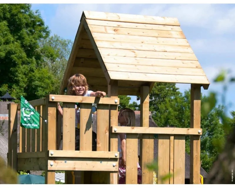 Ihrisko Jungle Palace so šmykľavkou a modulom 2-Swing Frame 2.0