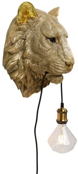 Tiger nástenná lampa medená/hnedá
