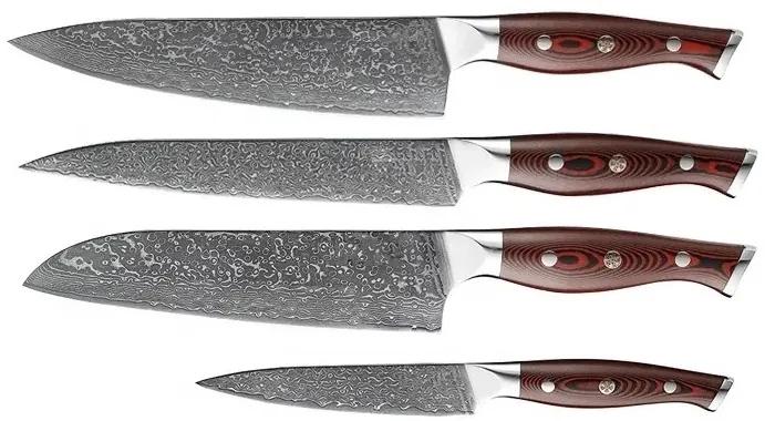KnifeBoss sada nožů Black & Red 4 nože s magnetickým stojánkem KNB23159