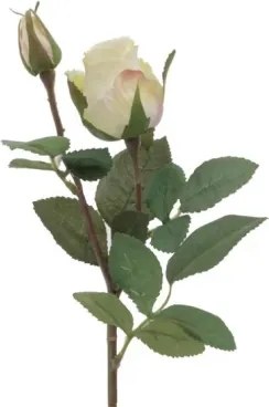 Umelá kvetina Ruža 46 cm, smotanová%