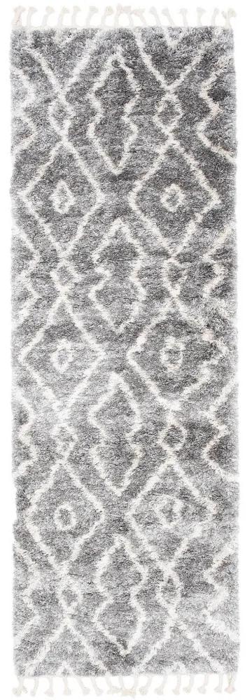 Kusový koberec shaggy Daren sivý atyp 80x300cm