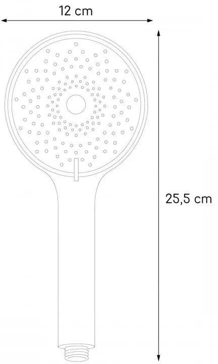 Erga Fanki, 3-funkčná ručná sprchová hlavica, čierna matná, ERG-YKA-BP.FANKI-BLK