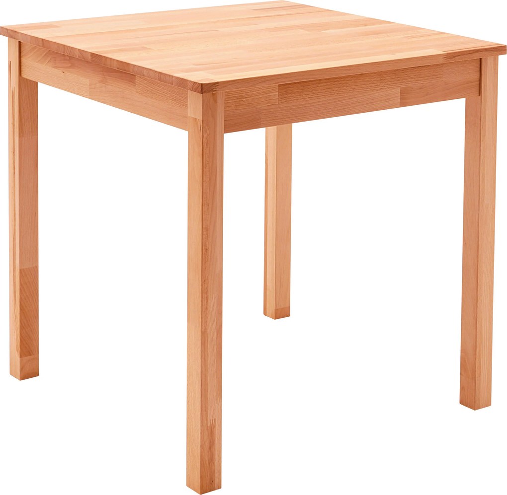 XXXLutz JEDÁLENSKÝ STÔL, jadrový buk, farba buka, 70/70/76 cm P & B - Stoly - 001700004502