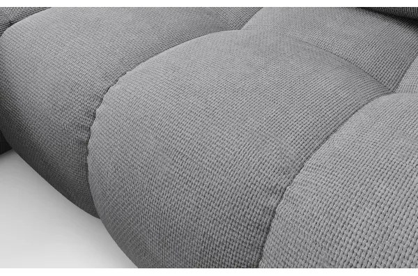 Rozkladacia rohová čalúnená sedacia súprava s úložným priestorom do tvaru L ALMADA ľavá sivá