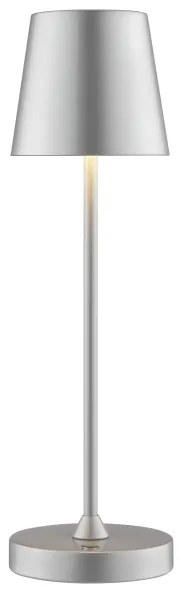 Brilliant - LED stmievateľná nabíjateľná dotyková stolná lampa ELORA LED/2,5W/5V 2700K IP44 strieborná