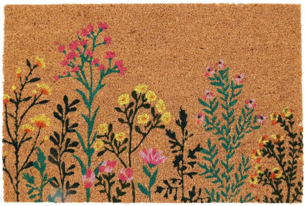 Vonkajšia rohožka Flowers, 60x40 cm