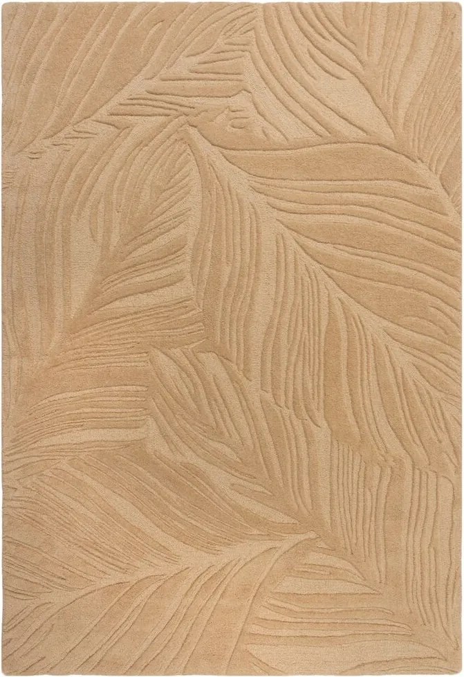 AKCIA: 120x170 cm Kusový koberec Solace Lino Leaf Stone, béžová, obývacia izba, Flair Rugs