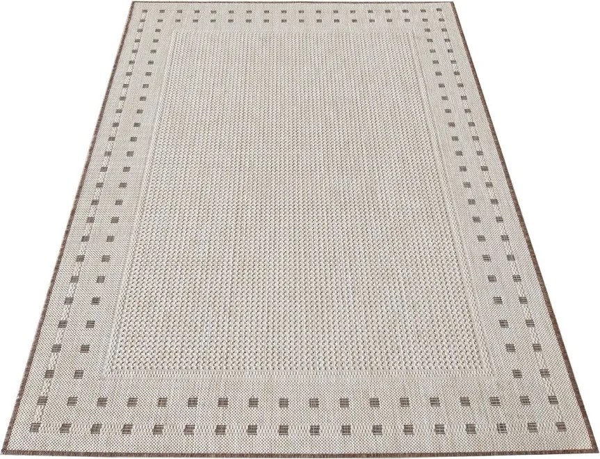 DY Hnedý obojstranný koberec s geometrickým vzorom Zara 11 Rozmer: 160x230 cm