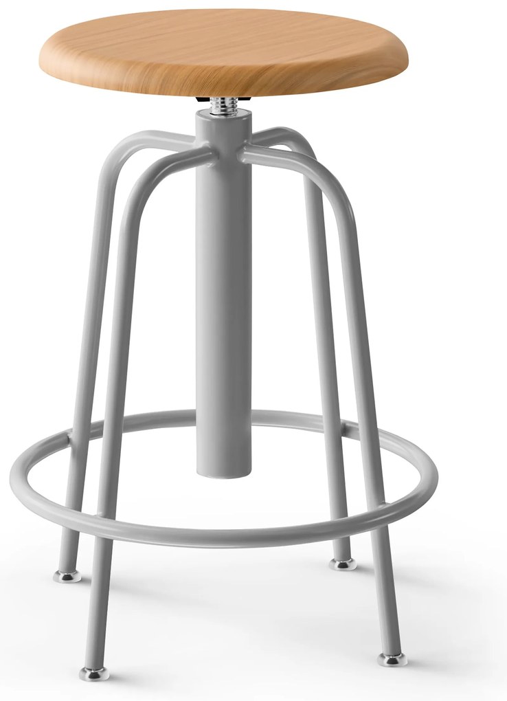 Stolička s dreveným sedadlom