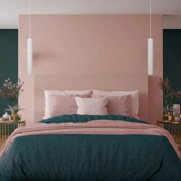 LED Luster na lanku TUBA 1xGU10/4,8W/230V biela